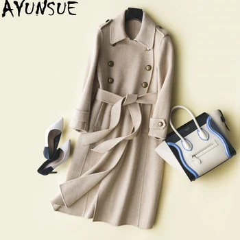 AYUNSUE Fashion 100% Wool Coat Female Autumn Long Wool Jackets Women Trench Coats Woman COats Winter 2019 abrigo mujer XK1822
AYUNSUE Fashion 100% Wool Coat Female Autumn Long Wool Jackets Women Trench Coats Woman COats Winter 2019 abrigo mujer XK1822
