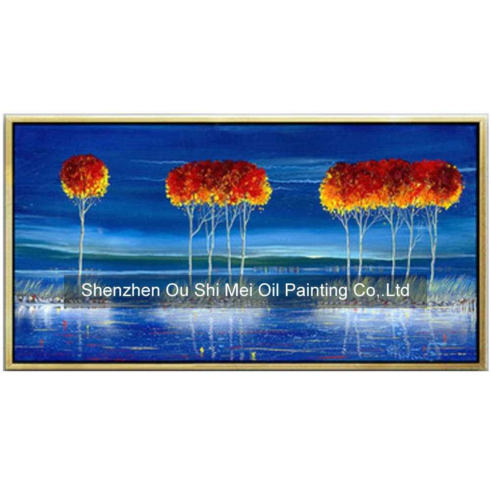 Hand Painted Abstract Knife Tree Oil Painting on Canvas Modern Blue Landscape Paintings For Living Room Wall Decor Painting
Hand Painted Abstract Knife Tree Oil Painting on Canvas Modern Blue Landscape Paintings For Living Room Wall Decor Painting