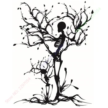 Hot Sale Personality Skull Tree Propose Living Room Vinyl Carving Wall Decal Sticker For Halloween Party Home Decor
Hot Sale Personality Skull Tree Propose Living Room Vinyl Carving Wall Decal Sticker For Halloween Party Home Decor