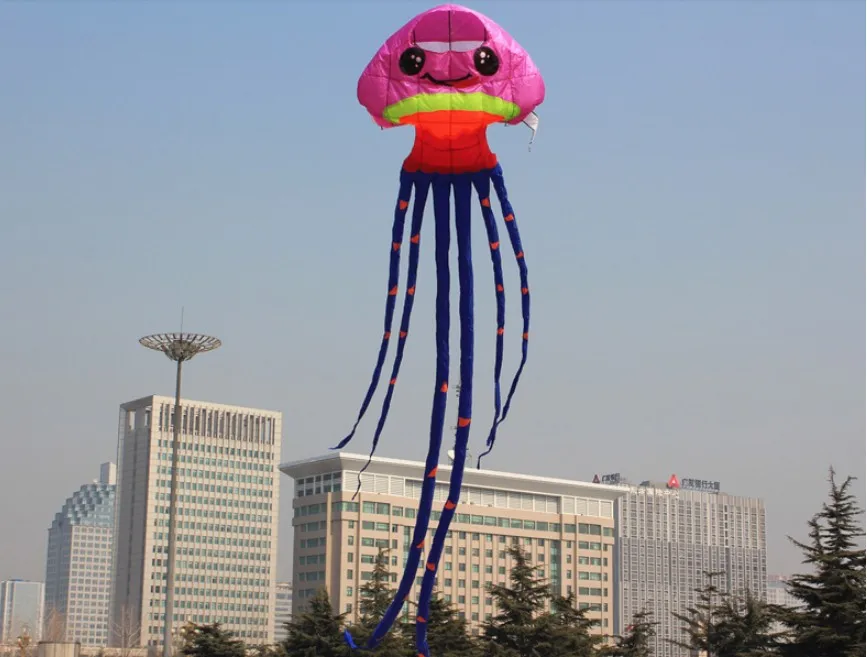 Aquilone fish inflation длинная уличная игра мягкий большой кайт запуск кайтинг осьминог