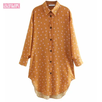 Long sleeved lapel dot print women's shirt 2019 summer new long single-breasted sweet Harajuku style female shirt TOP
Long sleeved lapel dot print women's shirt 2019 summer new long single-breasted sweet Harajuku style female shirt TOP