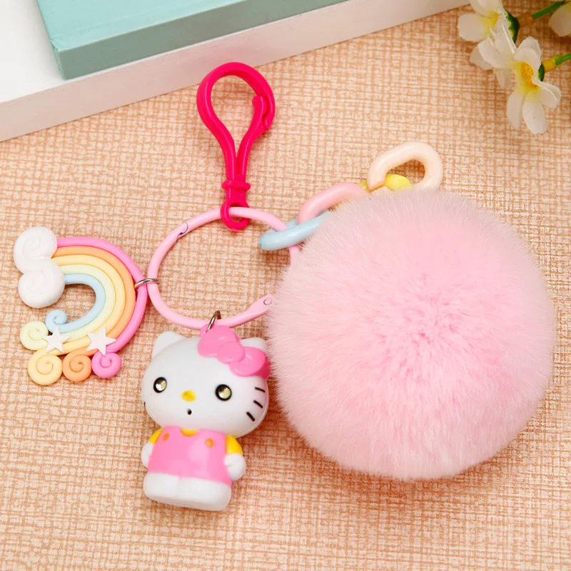 Cute Anime Dolls Hello Kitty,Minions,Stitch Keychain Rabbit Fur Pom Pom Fluffy Key Chain Mistress Bag Pendant Rainbow Key Ring
Cute Anime Dolls Hello Kitty,Minions,Stitch Keychain Rabbit Fur Pom Pom Fluffy Key Chain Mistress Bag Pendant Rainbow Key Ring