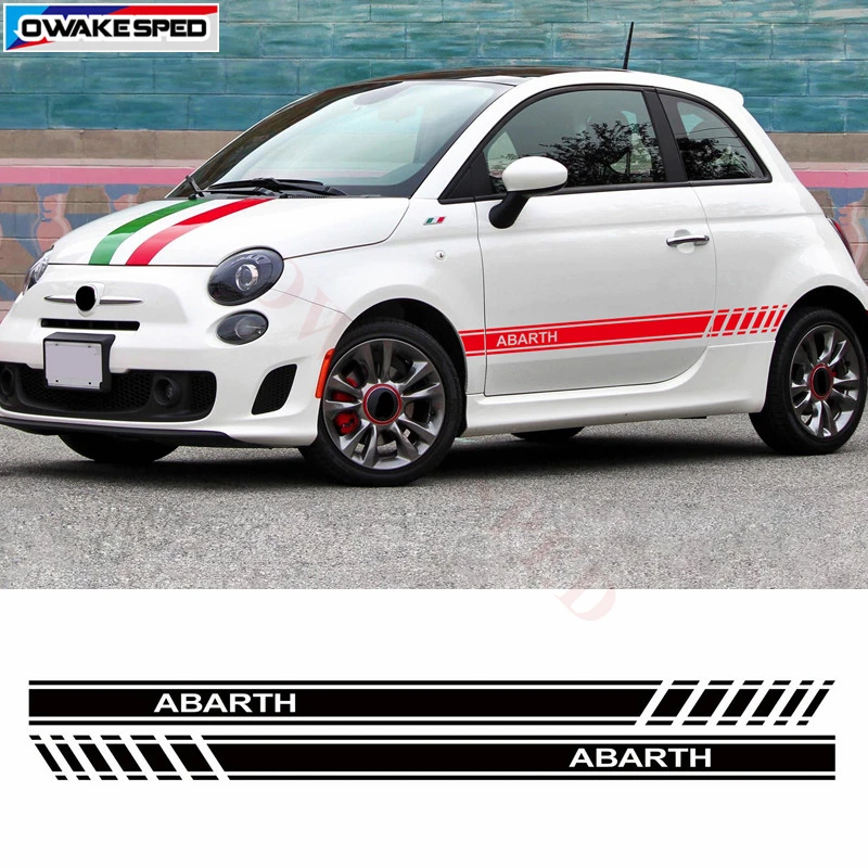 Car Styling Abarth Side Skirt Sticker Racing Sport Decals Stripe Wraps Body Stickers For FIAT 500 Auto Customized Decal
Car Styling Abarth Side Skirt Sticker Racing Sport Decals Stripe Wraps Body Stickers For FIAT 500 Auto Customized Decal