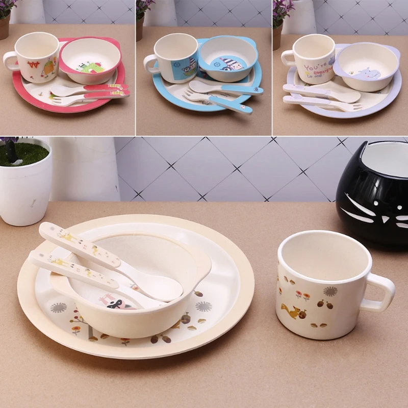 5pcs Full function Baby Feeding Bowl Plate Forks Spoon Cup Dinnerware Durable Dining Set Bamboo Tableware Baby Kids Tableware
5pcs Full function Baby Feeding Bowl Plate Forks Spoon Cup Dinnerware Durable Dining Set Bamboo Tableware Baby Kids Tableware