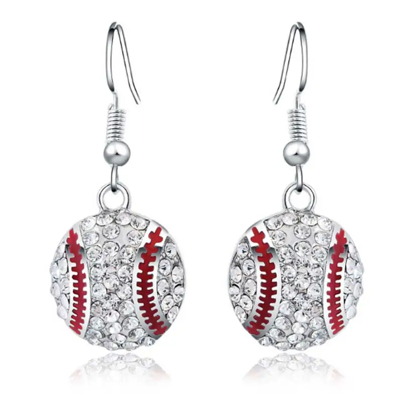 Baseball Drop Earring Cubic Zircon Women Sports Jewelry Fitness Personality Cloth Accessories
Baseball Drop Earring Cubic Zircon Women Sports Jewelry Fitness Personality Cloth Accessories