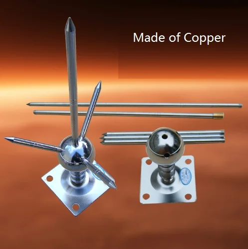 Lightning Rod Made of Copper Lightning Conductor 1m length 1.8kg for 100 square meters roof/ 30meters Conducting Cable Included
Lightning Rod Made of Copper Lightning Conductor 1m length 1.8kg for 100 square meters roof/ 30meters Conducting Cable Included