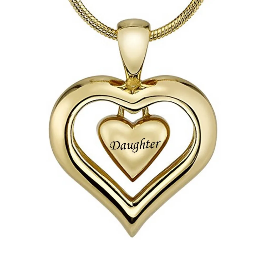 Heart Gold Finish Cremation Jewelry Urn Pendant Memorial Keepsake Necklace for Ashes with 20' Snake Chain
Heart Gold Finish Cremation Jewelry Urn Pendant Memorial Keepsake Necklace for Ashes with 20' Snake Chain