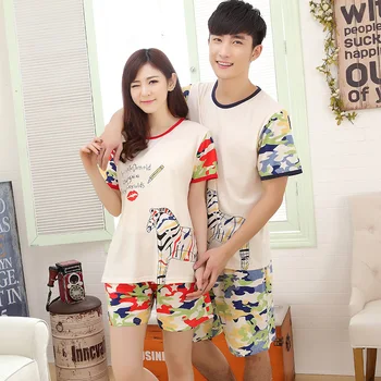 Summer Women Striped Pajamas Sweet Girl Pajama Sets Cotton Pijama hombre Masculino Pyjamas Men's Pajamas Couples Camo Fashion
Summer Women Striped Pajamas Sweet Girl Pajama Sets Cotton Pijama hombre Masculino Pyjamas Men's Pajamas Couples Camo Fashion