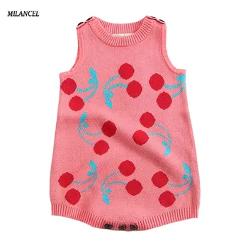 MILANCEL 2018 Baby Girls Bodysuits Knitted Toddler Girls Clothing Sleeveless Baby Clothes Cheery Style Kids Outerwear
MILANCEL 2018 Baby Girls Bodysuits Knitted Toddler Girls Clothing Sleeveless Baby Clothes Cheery Style Kids Outerwear