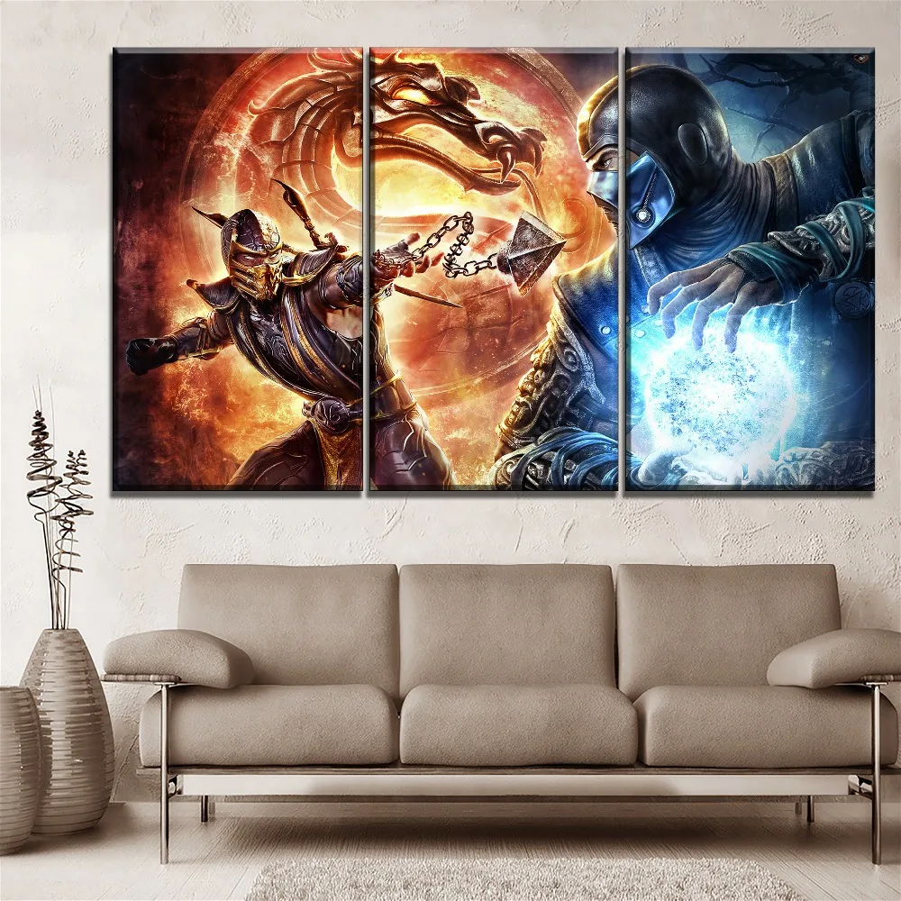 Modern Canvas Print Art 3 Pieces Game Mortal Kombat Scorpion And Sub-Zero Poster Modern Home Decor Living Room Or Bedroom Wall
Modern Canvas Print Art 3 Pieces Game Mortal Kombat Scorpion And Sub-Zero Poster Modern Home Decor Living Room Or Bedroom Wall