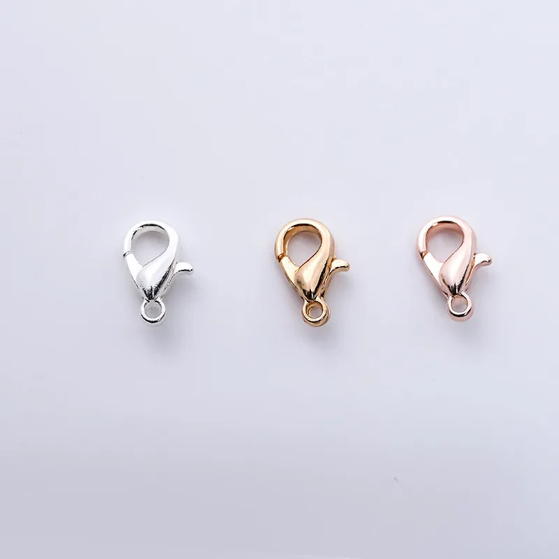 10mm Rose Gold Silver Lobster Clasp Claw Hooks Necklace Accessories Findings Handmade Jewelry Making Component 50pcs/lot
10mm Rose Gold Silver Lobster Clasp Claw Hooks Necklace Accessories Findings Handmade Jewelry Making Component 50pcs/lot
