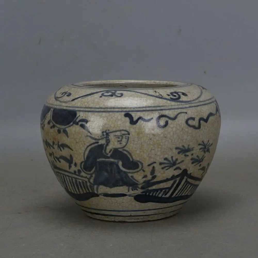 Китайский Старый MING синий и белый ручной росписью характер трещина WEIQI банки горшки
Китайский Старый MING синий и белый ручной росписью характер трещина WEIQI банки горшки