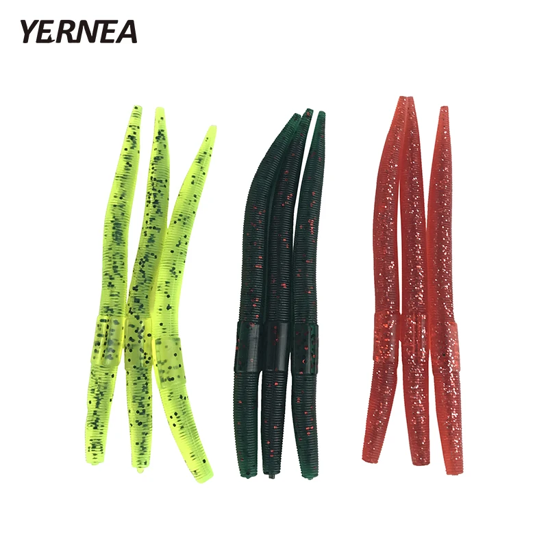 Фото Yernea 3 шт./лот 12 5 см Цвета моделирование Earthworms мягкие приманки дорога Бионический