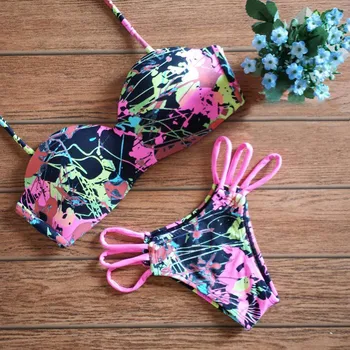 Europe and the United States new sexy ladies bikini printing graffiti multi-rope Agent Provocateur split swimsuit
Europe and the United States new sexy ladies bikini printing graffiti multi-rope Agent Provocateur split swimsuit