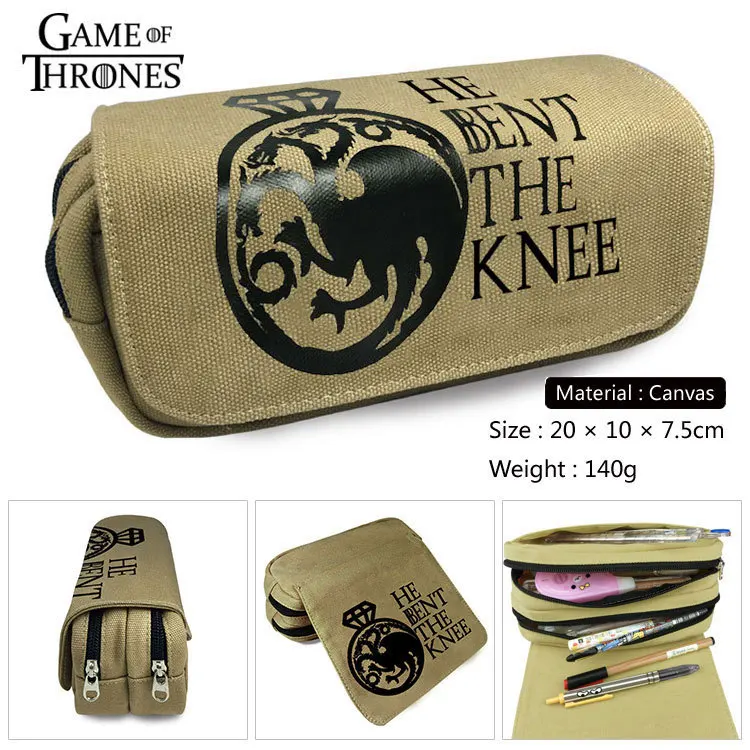 Game Game of Thrones Pencil Bags High-capacity Double Zipper Pen Bag Women Handbags Canvas Cosmetic Bags
Game Game of Thrones Pencil Bags High-capacity Double Zipper Pen Bag Women Handbags Canvas Cosmetic Bags