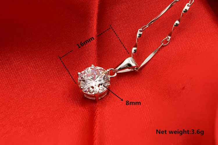 Women Silver Necklace Classic Six-Claw 8MM 2 Kara Zircon Pendants Necklace for Women Young Girls Wear Party Jewelry Nacklaces
Women Silver Necklace Classic Six-Claw 8MM 2 Kara Zircon Pendants Necklace for Women Young Girls Wear Party Jewelry Nacklaces