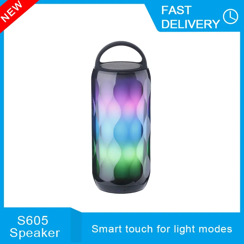 New S605 Speakers Wireless LED Touch Control Colorful Night Light Built-in Mic AUX and Hands Free Speaker for Home and Party BT
New S605 Speakers Wireless LED Touch Control Colorful Night Light Built-in Mic AUX and Hands Free Speaker for Home and Party BT