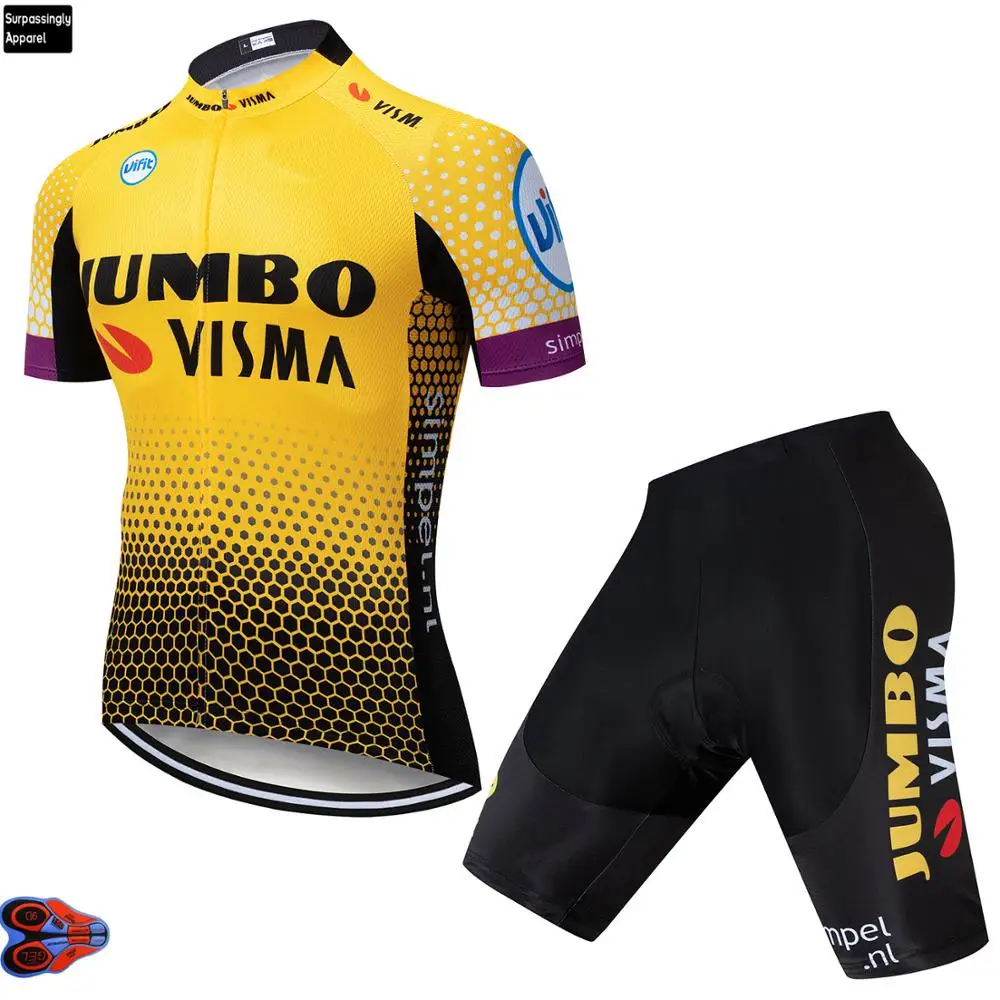 Team JUMBO VISMA Cycling Jersey 2019 Pro Summer Yellow Short Sleeve Ropa Ciclismo Maillot Quick Dry Bycicle Clothing 9D Gel Pad
Team JUMBO VISMA Cycling Jersey 2019 Pro Summer Yellow Short Sleeve Ropa Ciclismo Maillot Quick Dry Bycicle Clothing 9D Gel Pad