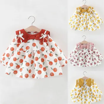 New Fashion Infant Baby Girls Long Sleeve Bow Orange Print Princess Cute Mini Dresses Clothes vestido bebe فساتين اطفال Z4
New Fashion Infant Baby Girls Long Sleeve Bow Orange Print Princess Cute Mini Dresses Clothes vestido bebe فساتين اطفال Z4