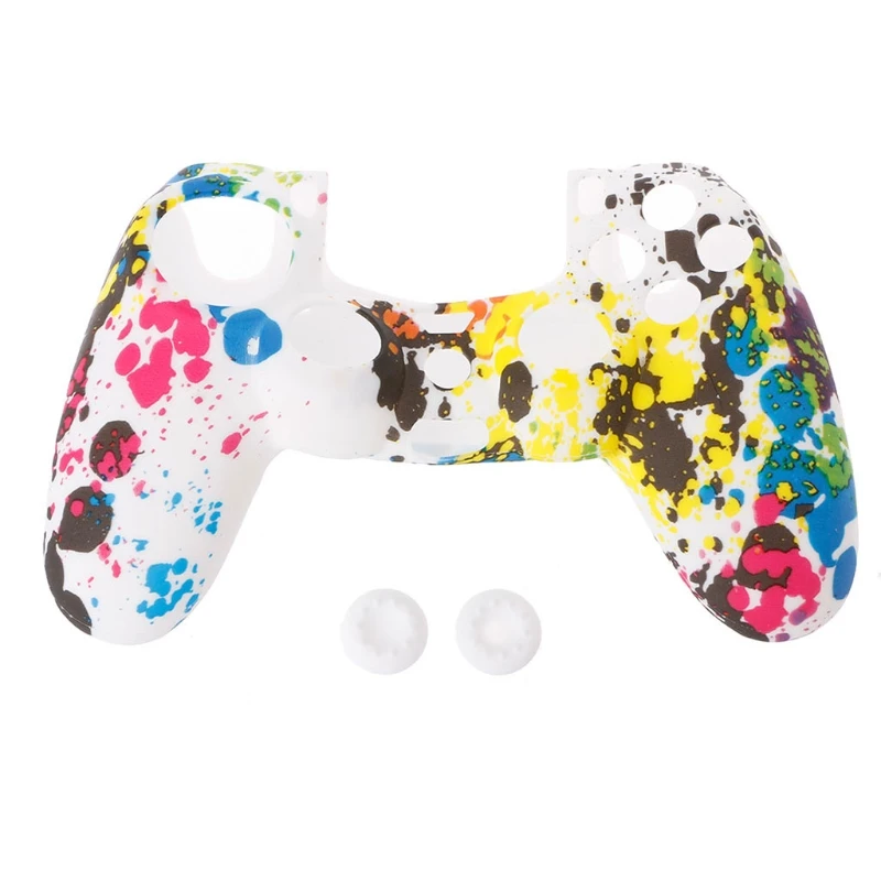 Game Case Anti-Slip Multicolor Silicone Cover + 2 Joystick Caps For PS4 Controller
Game Case Anti-Slip Multicolor Silicone Cover + 2 Joystick Caps For PS4 Controller