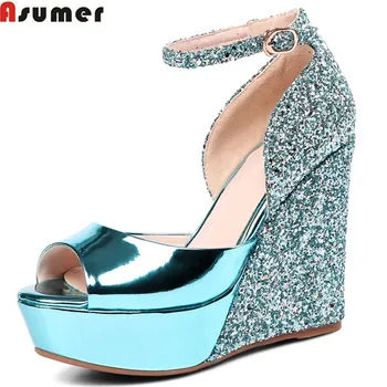 ASUMER 2020 fashion summer new arrival women sandals peep toe buckle elegant wedding shoes woman bling high heels shoes
ASUMER 2020 fashion summer new arrival women sandals peep toe buckle elegant wedding shoes woman bling high heels shoes