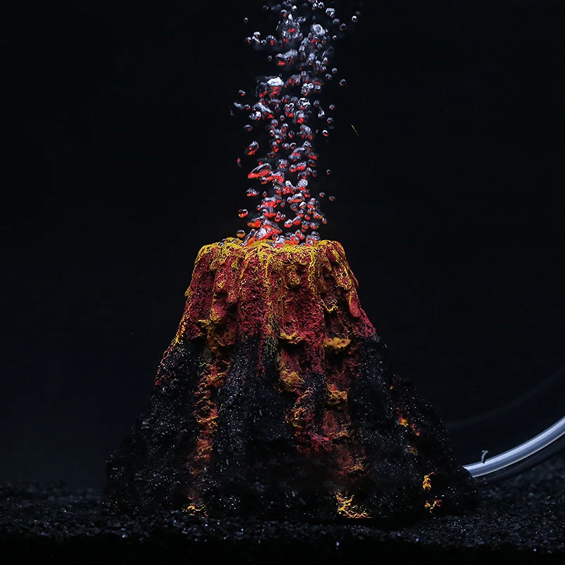 fish tank Landscaping resin ornament LED bubble volcano aquarium air driven action decoration
fish tank Landscaping resin ornament LED bubble volcano aquarium air driven action decoration