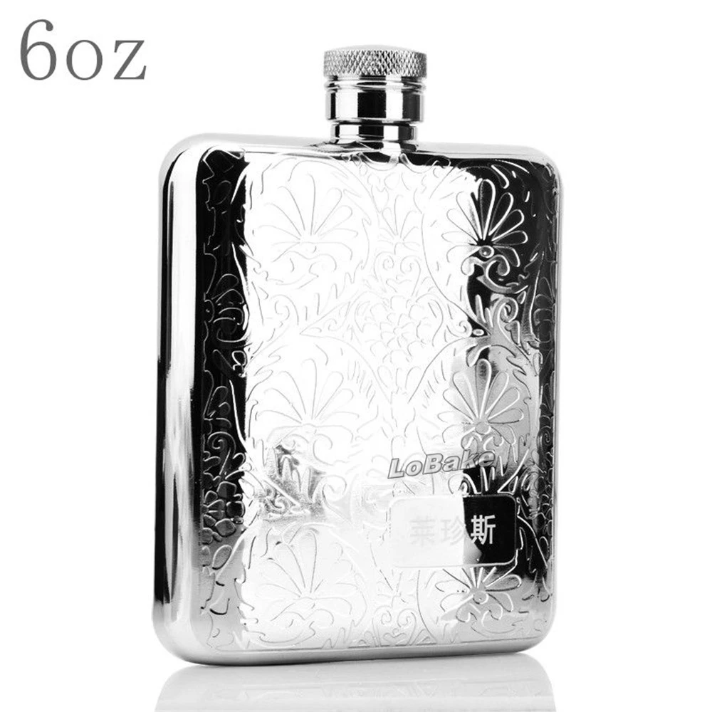 New 6oz curved style mirror surface flower pattern stainless steel hip flask wine pot with a funnel alcohol drinking accessories
New 6oz curved style mirror surface flower pattern stainless steel hip flask wine pot with a funnel alcohol drinking accessories
