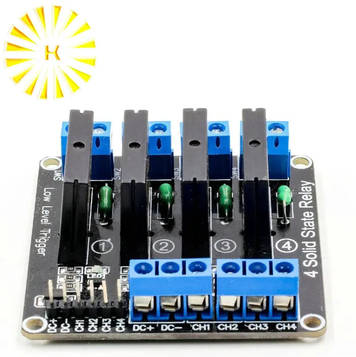 4 Channel 5V DC Relay Module Solid State Low Level G3MB-202P Relay SSR AVR DSP for arduino Diy Kit Connector
4 Channel 5V DC Relay Module Solid State Low Level G3MB-202P Relay SSR AVR DSP for arduino Diy Kit Connector