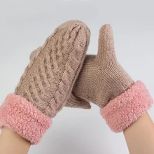 Fashion Solid Mohair Cashmere Winter Gloves Women Warm Thick Sheep Wool Knit Twist Mittens For Ladies Mitaine Laine Femme
Fashion Solid Mohair Cashmere Winter Gloves Women Warm Thick Sheep Wool Knit Twist Mittens For Ladies Mitaine Laine Femme