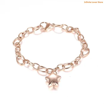 IJB0176 New Fashion Women Jewelry Stainless Steel Rose Gold Star Charm Pendant Adjustable Ball Link Chain Cremation Bracelets
IJB0176 New Fashion Women Jewelry Stainless Steel Rose Gold Star Charm Pendant Adjustable Ball Link Chain Cremation Bracelets