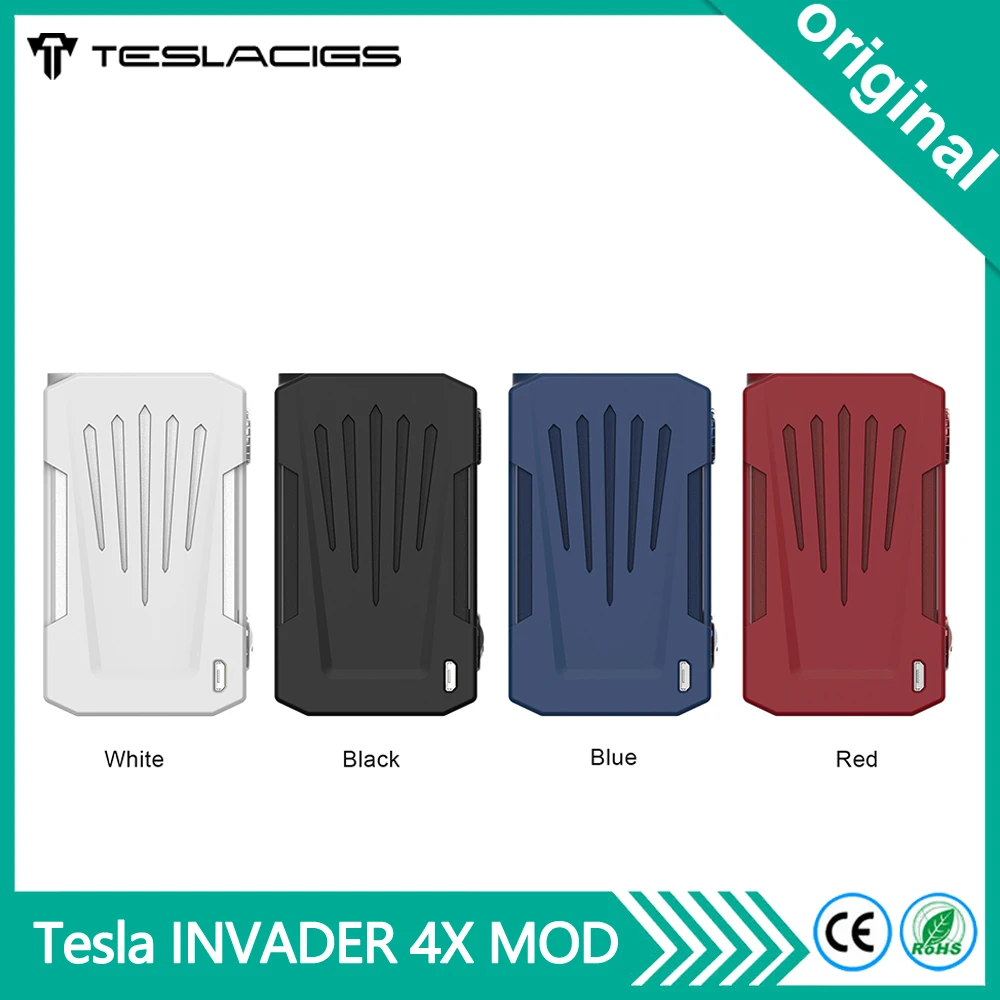 Original Tesla Invader 4X VV Box MOD 280W LED Indicator Electronic Cigarette Vape Mod Vaporizer Support Dual 18650 battery
Original Tesla Invader 4X VV Box MOD 280W LED Indicator Electronic Cigarette Vape Mod Vaporizer Support Dual 18650 battery