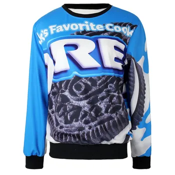 2016 Women Autumn Winter Hoodies Sweatshirts Pullover 3D Print Oreo Chocolate Cookie Sweatshirts Roupas Inverno Fall Tops
2016 Women Autumn Winter Hoodies Sweatshirts Pullover 3D Print Oreo Chocolate Cookie Sweatshirts Roupas Inverno Fall Tops