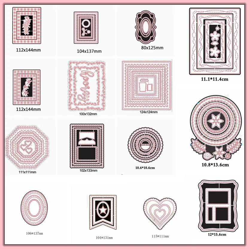 Square Circle Heart Frame Cutting Dies Scrapbooking DIY Card Album Making Handicraft Embossing Stencil Template Die Cut New 2019
Square Circle Heart Frame Cutting Dies Scrapbooking DIY Card Album Making Handicraft Embossing Stencil Template Die Cut New 2019