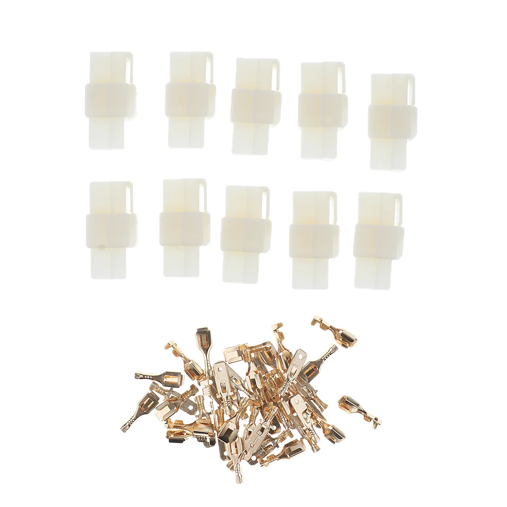 10Kits Car Male Female 2 Way Pin 6.3mm Locking Connectors Plug & Socket 10Kits Car Male Female 2 Way Pin 6.3mm Locking Connectors Plug & Socket