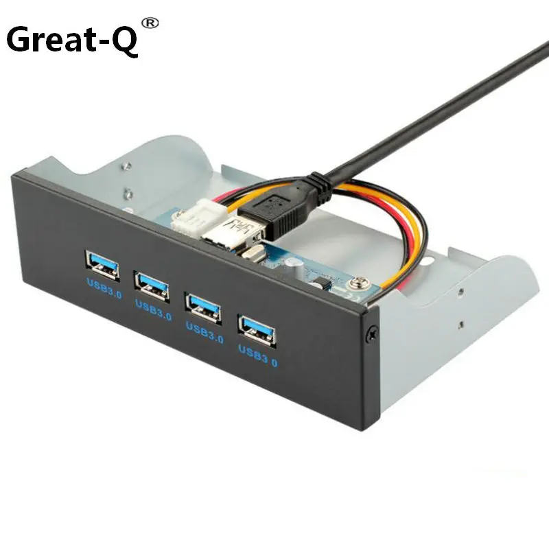 Great-Q 4 Ports USB 3.0 Desktop Computer Front Panel Optical Drives Bit Expansion Rack USB3.0 CD-ROM Bracket Mount HUB Bay
Great-Q 4 Ports USB 3.0 Desktop Computer Front Panel Optical Drives Bit Expansion Rack USB3.0 CD-ROM Bracket Mount HUB Bay