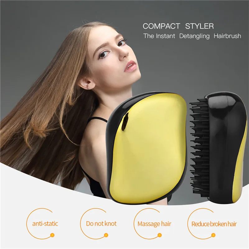 Professional Anti-static Head Massage Hair Comb Flexible Comb teeth Detangle Tangle Electroplate Massage Brush Styling Tool P00
Professional Anti-static Head Massage Hair Comb Flexible Comb teeth Detangle Tangle Electroplate Massage Brush Styling Tool P00