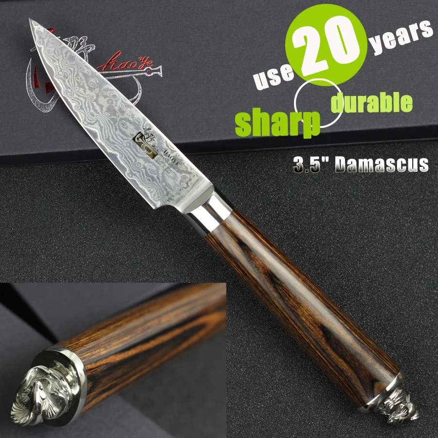 HAOYE 3.5 inch damascus paring knife small fruit peeling knife kitchen knives 2018 NEW gift
HAOYE 3.5 inch damascus paring knife small fruit peeling knife kitchen knives 2018 NEW gift