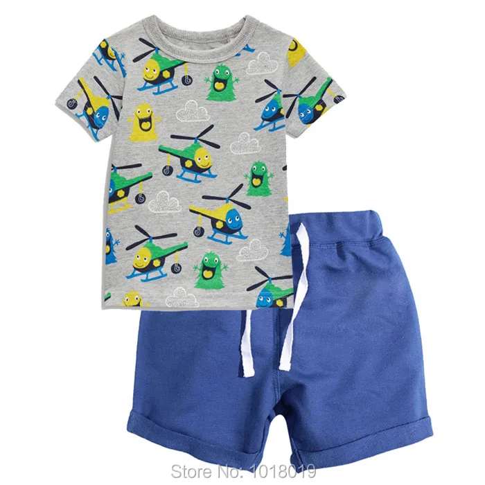 New 2018 Brand 100% Cotton Summer Baby Boys Clothes Set 2pcs Children Clothing Suit Bebe Kids Short Sleeve Clothes Set Baby Boys 132