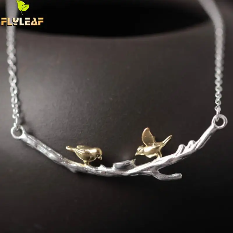 Original 925 Sterling-silver-jewelry Golden Tree Branches Birdie Necklaces & Pendants For Women Vintage Lady Accessories Bijoux
Original 925 Sterling-silver-jewelry Golden Tree Branches Birdie Necklaces & Pendants For Women Vintage Lady Accessories Bijoux