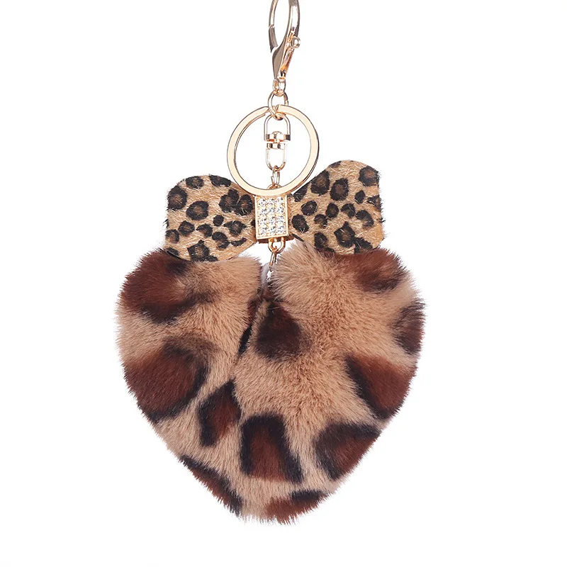 Leopard Print Pompom Fluffy Fur Ball Keychain Women Handbag Pendants Car Key Ring Lovely Heart Shape Crystal Bowknot Key Chains
Leopard Print Pompom Fluffy Fur Ball Keychain Women Handbag Pendants Car Key Ring Lovely Heart Shape Crystal Bowknot Key Chains