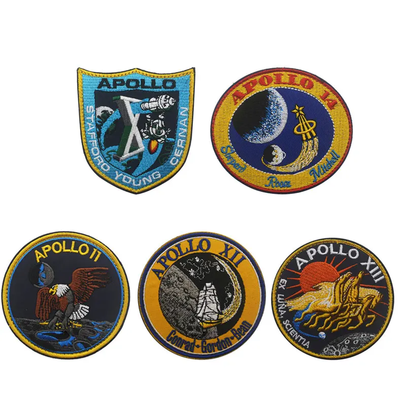 5pcs/set Apollo 11 Patches Embroidery U.S. Astronaut Aerospace Moon Landing 50th Anniversary Velcro for Clothing Backpack Decor
5pcs/set Apollo 11 Patches Embroidery U.S. Astronaut Aerospace Moon Landing 50th Anniversary Velcro for Clothing Backpack Decor