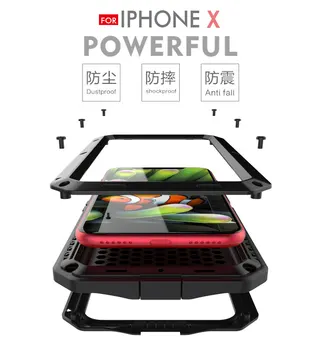 New Metal Extreme Shockproof Military Heavy Duty Tempered Glass Cover Case Skin for iPhoneX 7 8 7plus 8plus Full-Body Waterproof
New Metal Extreme Shockproof Military Heavy Duty Tempered Glass Cover Case Skin for iPhoneX 7 8 7plus 8plus Full-Body Waterproof