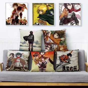 Japan Anime Attack on Titan Print Pillow Cover 45*45cm Textile Cushion Cover Linen Pillow Case Car Sofa Home Decor Pillows Cases
Japan Anime Attack on Titan Print Pillow Cover 45*45cm Textile Cushion Cover Linen Pillow Case Car Sofa Home Decor Pillows Cases