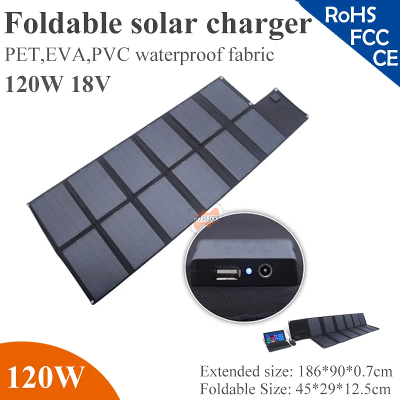 120W 18V flexible solar panel with 54V*2.22mA output,foldable,waterproof charge 18V laptop,42V battery,iPad,iPhone,camera/MP3
120W 18V flexible solar panel with 54V*2.22mA output,foldable,waterproof charge 18V laptop,42V battery,iPad,iPhone,camera/MP3
