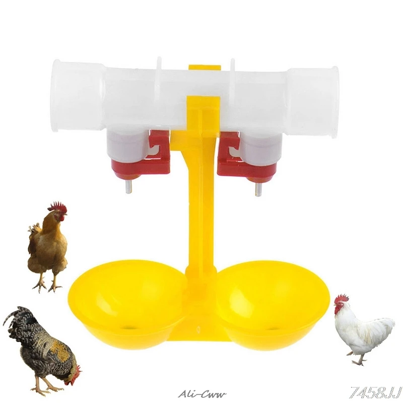 Poultry Chicken Duck Bird Coop Double Cups Automatic Poultry Water Drinking Fowl Chicken Drinker DropShip
Poultry Chicken Duck Bird Coop Double Cups Automatic Poultry Water Drinking Fowl Chicken Drinker DropShip