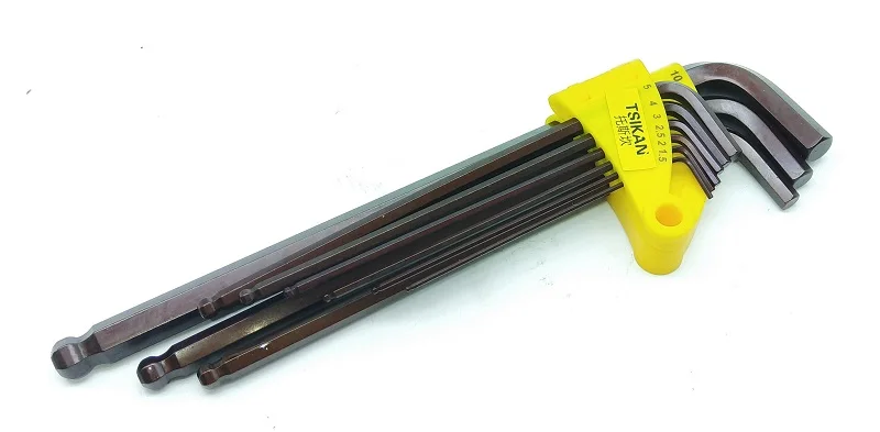 New 9pcs/set 1.5-10MM Elongated type L Ball Head Hex Screwdriver Bit S2 Magnetic Hexagonal Screwdriver Head
New 9pcs/set 1.5-10MM Elongated type L Ball Head Hex Screwdriver Bit S2 Magnetic Hexagonal Screwdriver Head