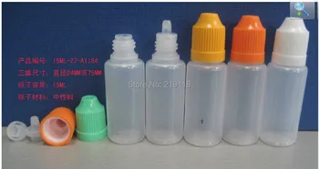 Lot 100 Pcs 15ml (1/2 oz) Plastic Dropper Bottles With CHILD Proof Caps & Tips Child Safe New PE LDPE For E Vapor Cig Liquid
Lot 100 Pcs 15ml (1/2 oz) Plastic Dropper Bottles With CHILD Proof Caps & Tips Child Safe New PE LDPE For E Vapor Cig Liquid