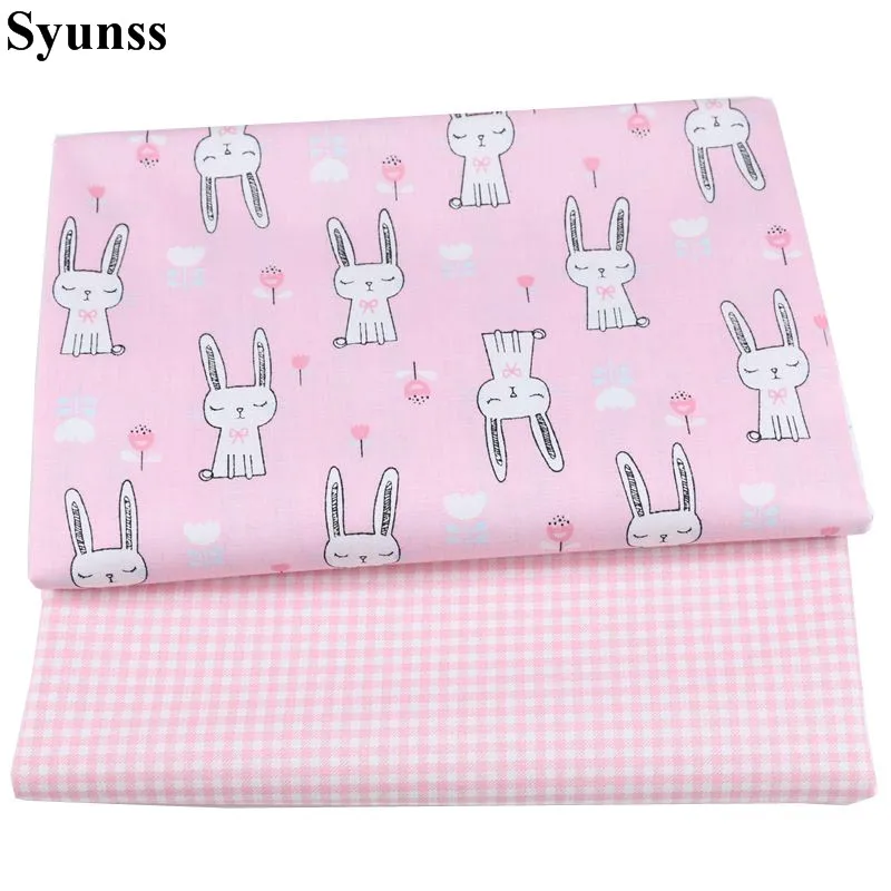 Syunss Diy Patchwork Cloth For Quilting Baby Cribs Cushions Dress Sewing Tissu Cute Rabbit Grid Print Twill Cotton Fabric Tecido
Syunss Diy Patchwork Cloth For Quilting Baby Cribs Cushions Dress Sewing Tissu Cute Rabbit Grid Print Twill Cotton Fabric Tecido