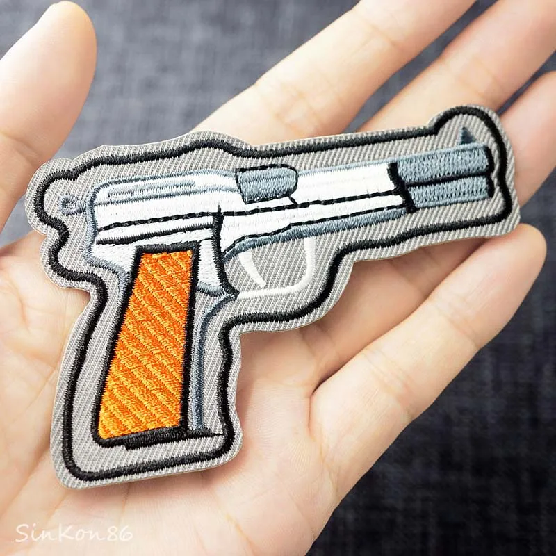Gun Size:6.0x9.2cm Embroidered Badges Patch Jeans Bag Hat Clothes Apparel Sewing Decoration Applique Bagde Patches Accessories
Gun Size:6.0x9.2cm Embroidered Badges Patch Jeans Bag Hat Clothes Apparel Sewing Decoration Applique Bagde Patches Accessories