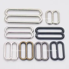 5 15 25 PCS מתכת Widemouth Triglides שקופיות אבזם 20 25 38 50MM עבור חגורת תיק רצועת חגורה עור מלאכת 4 צבעים(China)